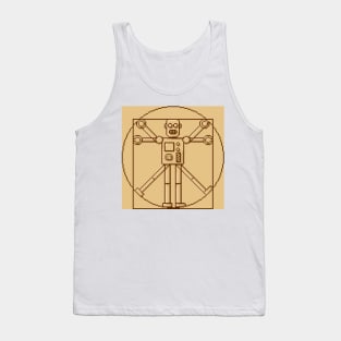 Vitruvian Pixel Robot Tank Top